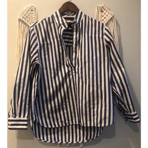 J. Crew Striped Popover Shirt
